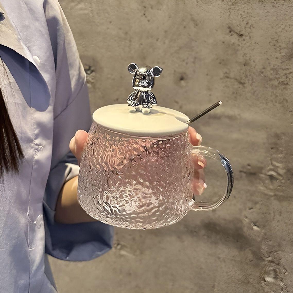 Taza Vasos Para Cafe Taza De Cafe Taza De Vidrio Cuchara-2