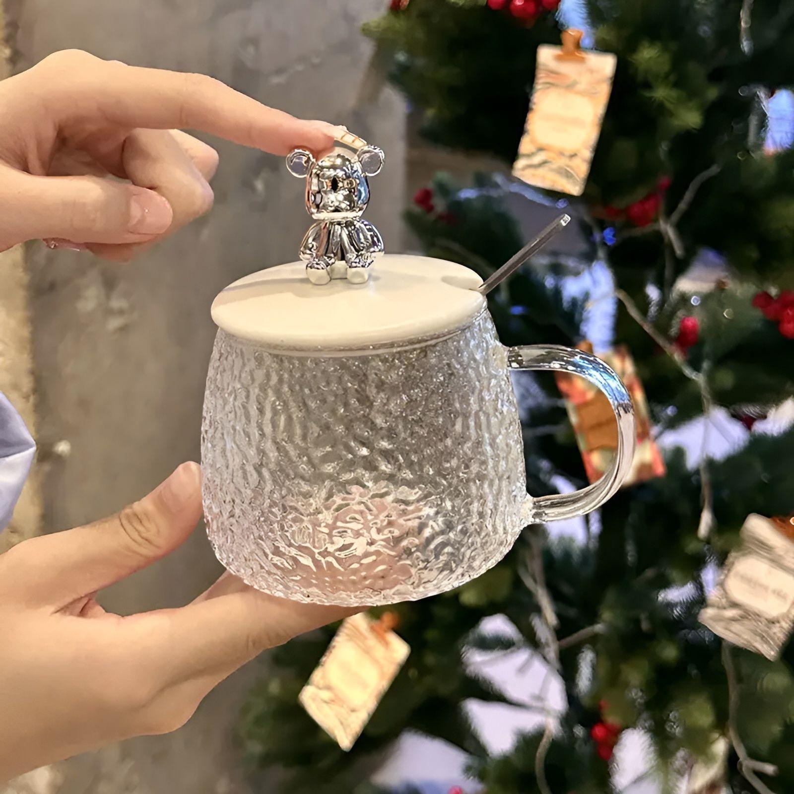 Taza Vasos Para Cafe Taza De Cafe Taza De Vidrio Cuchara-6