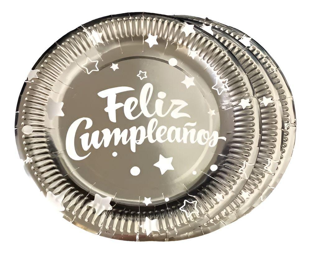 Pack X10 Platos Cumpleaños Desechables Decoración -2