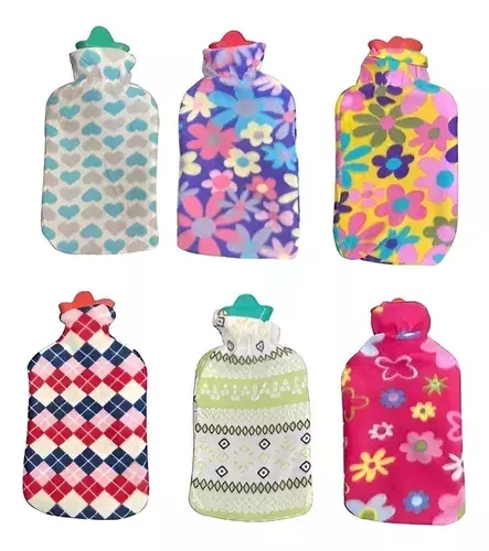 X6 Guateros Con Funda Polar Diseño Calefacción 2 Litros-0