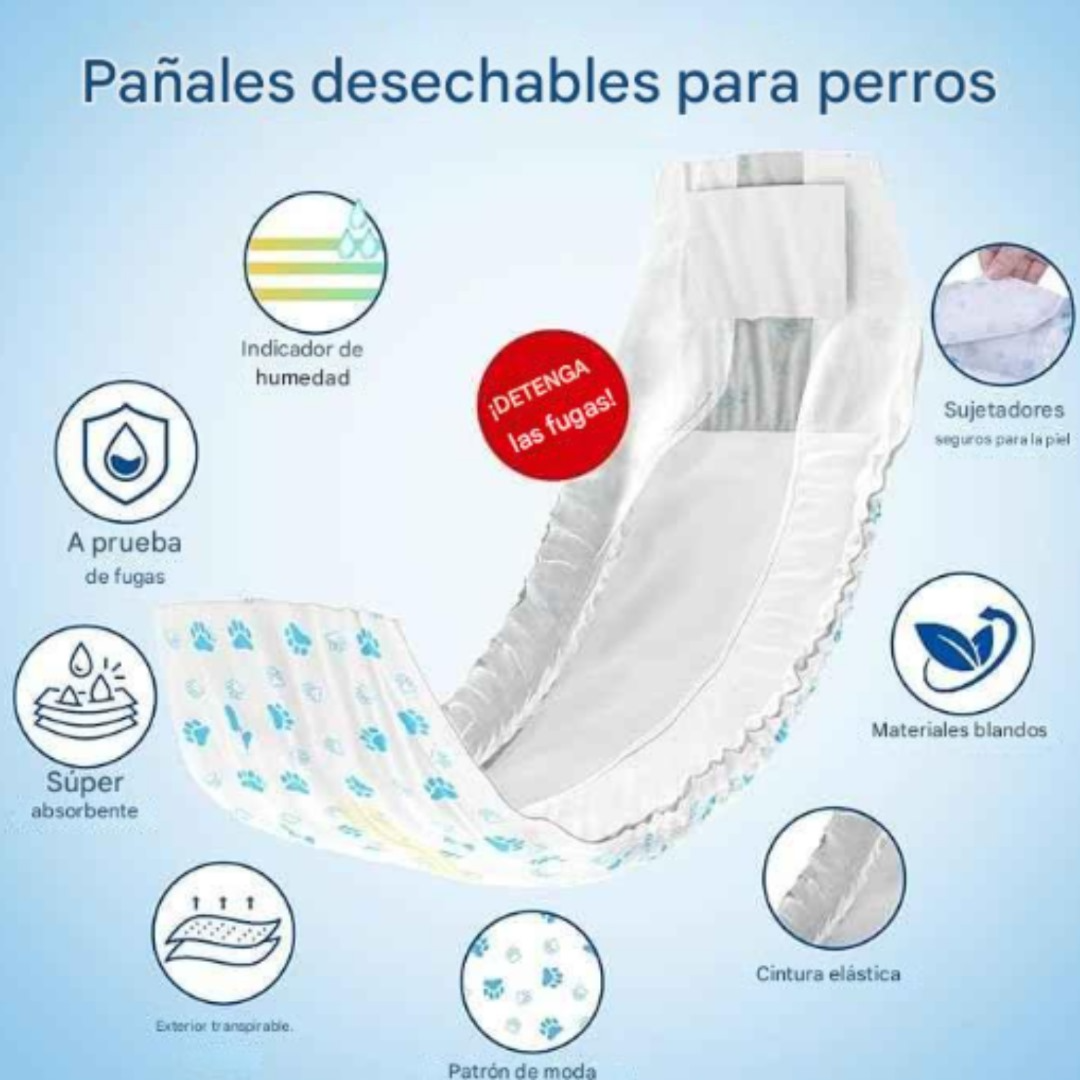 24 Pañales Para Perros Pañales Para Perro Pañales Gato Xl-7