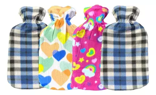 X4 Guateros Con Funda Polar Diseño Calefacción 2 Litros-0