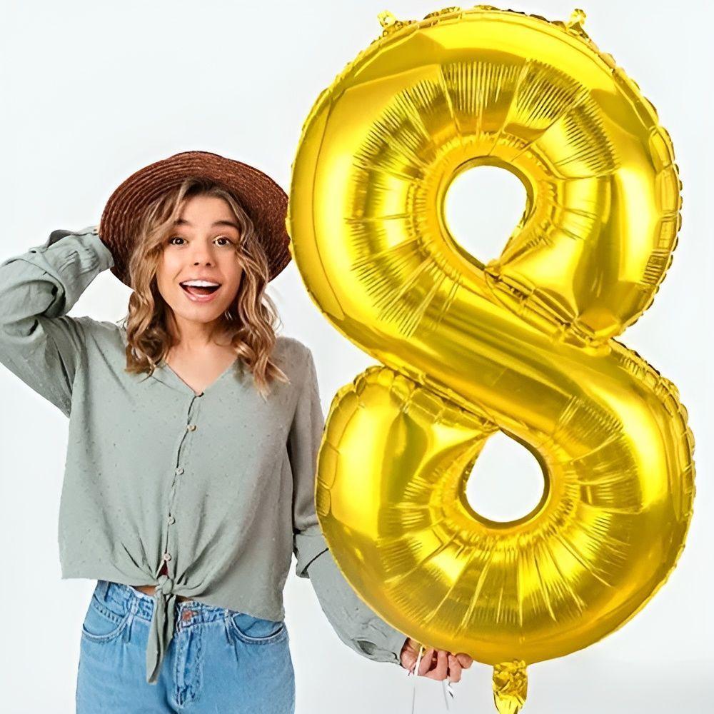 Globos Forma De Numero Globos Metalizados Decoraci-3