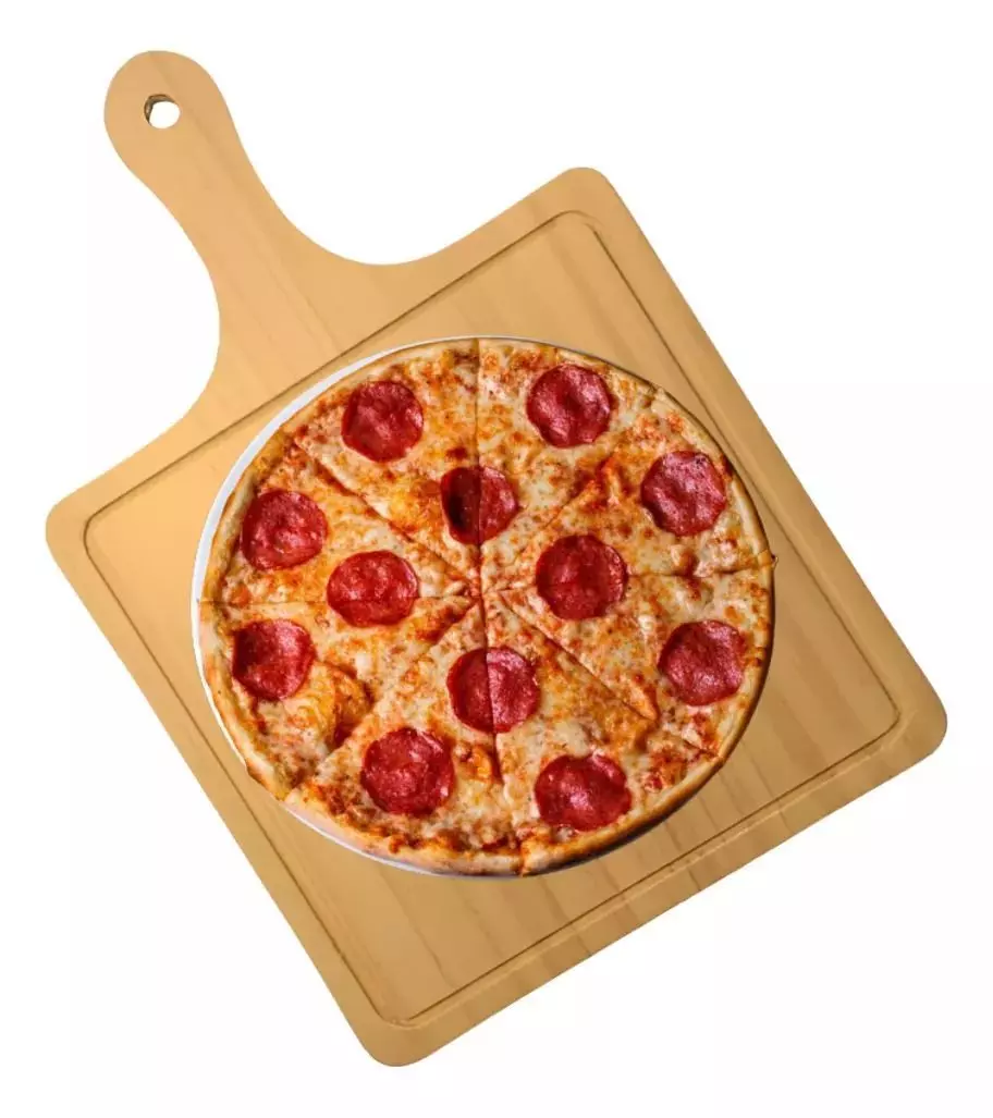 Tablas Pizza Tabla Cuadrada Picoteo Plato Madera 30x40cm-2