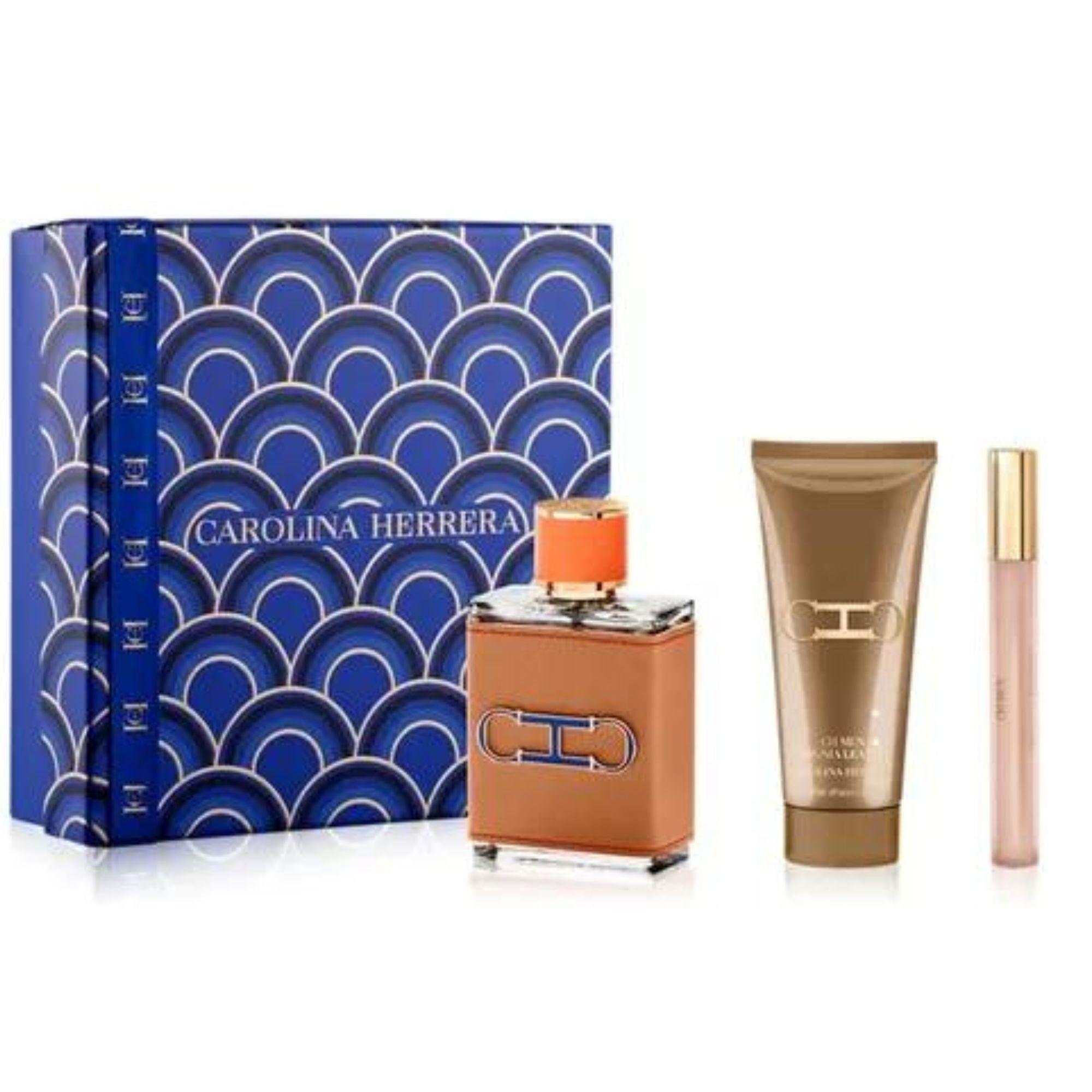 Estuche Carolina Herrera CH Men Insignia Leather Edp 100Ml +10ml + 100Ml A/F-0