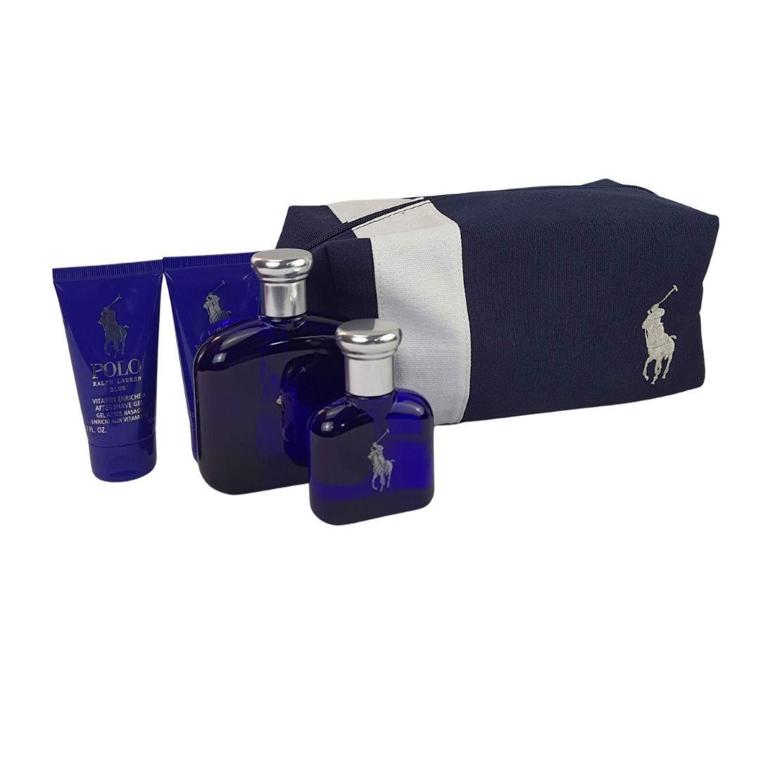 Set Ralph Lauren Polo Blue 125ml + 40ml + 50ml Gel Y 50ml After Shave Hombre-1