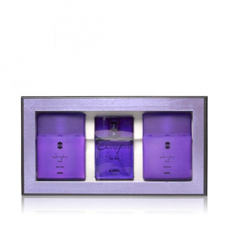 Estuche Sacrifice Ajmal 50ML+225ML S/L+225ML B/L Mujer-0