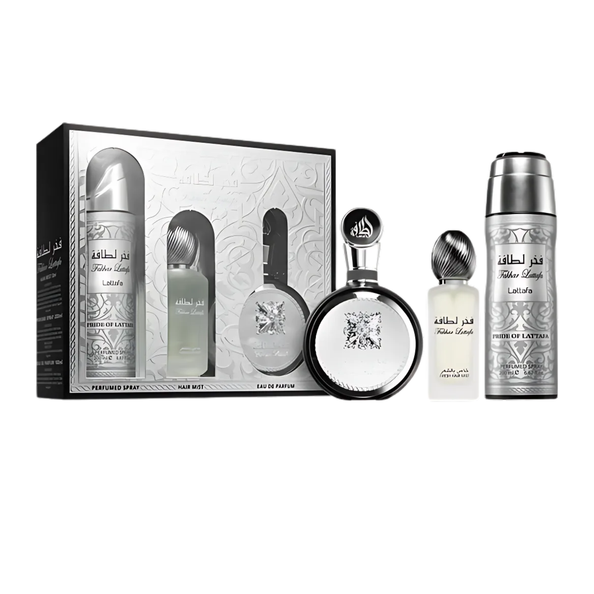 Estuche Fakhar Man Lattafa Edp 100ML+Perfume Spray 200Ml+Hair Mist 50Ml Hombre-2