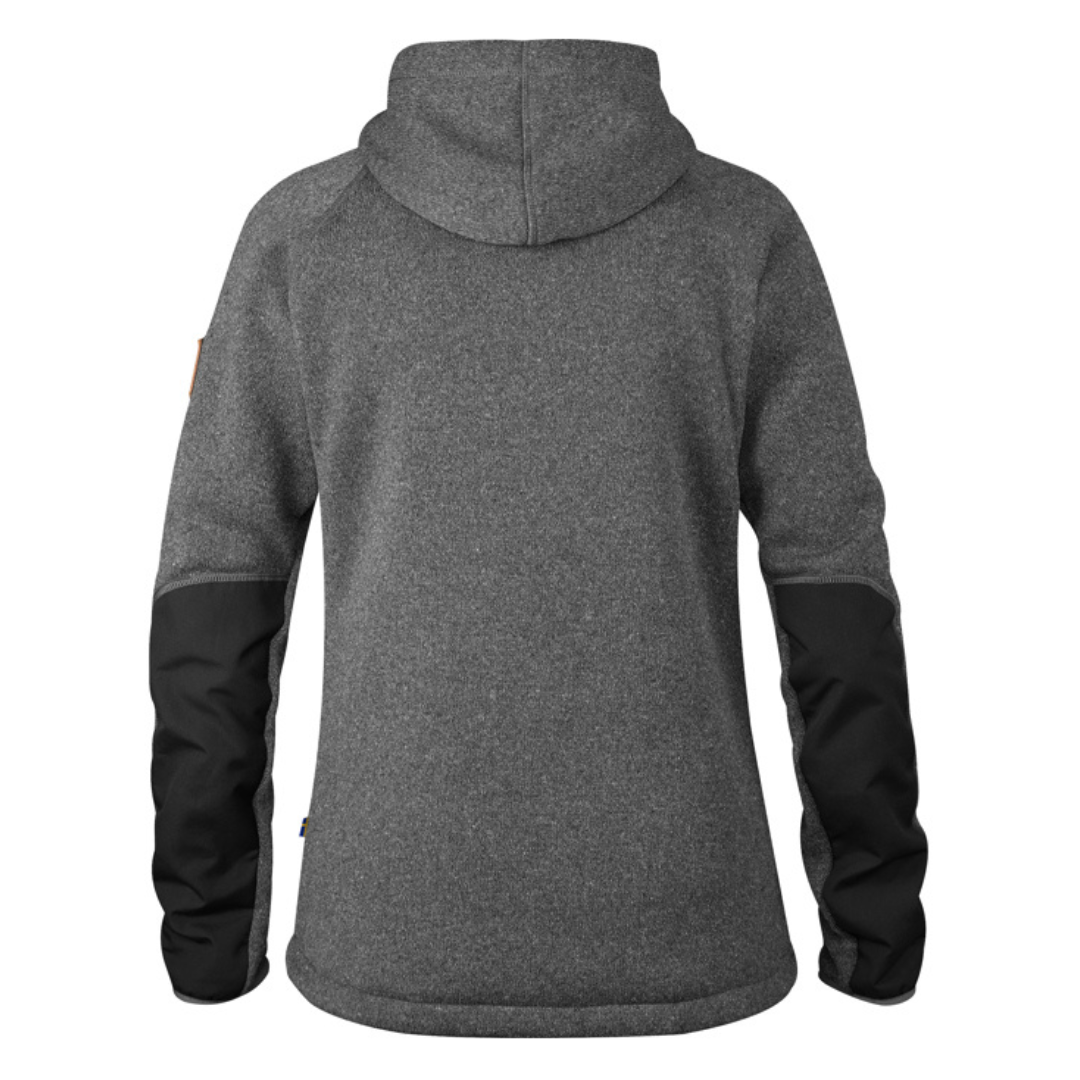Polar Fjallraven Övik Fleece Hoodie Mujer Dark Grey-1