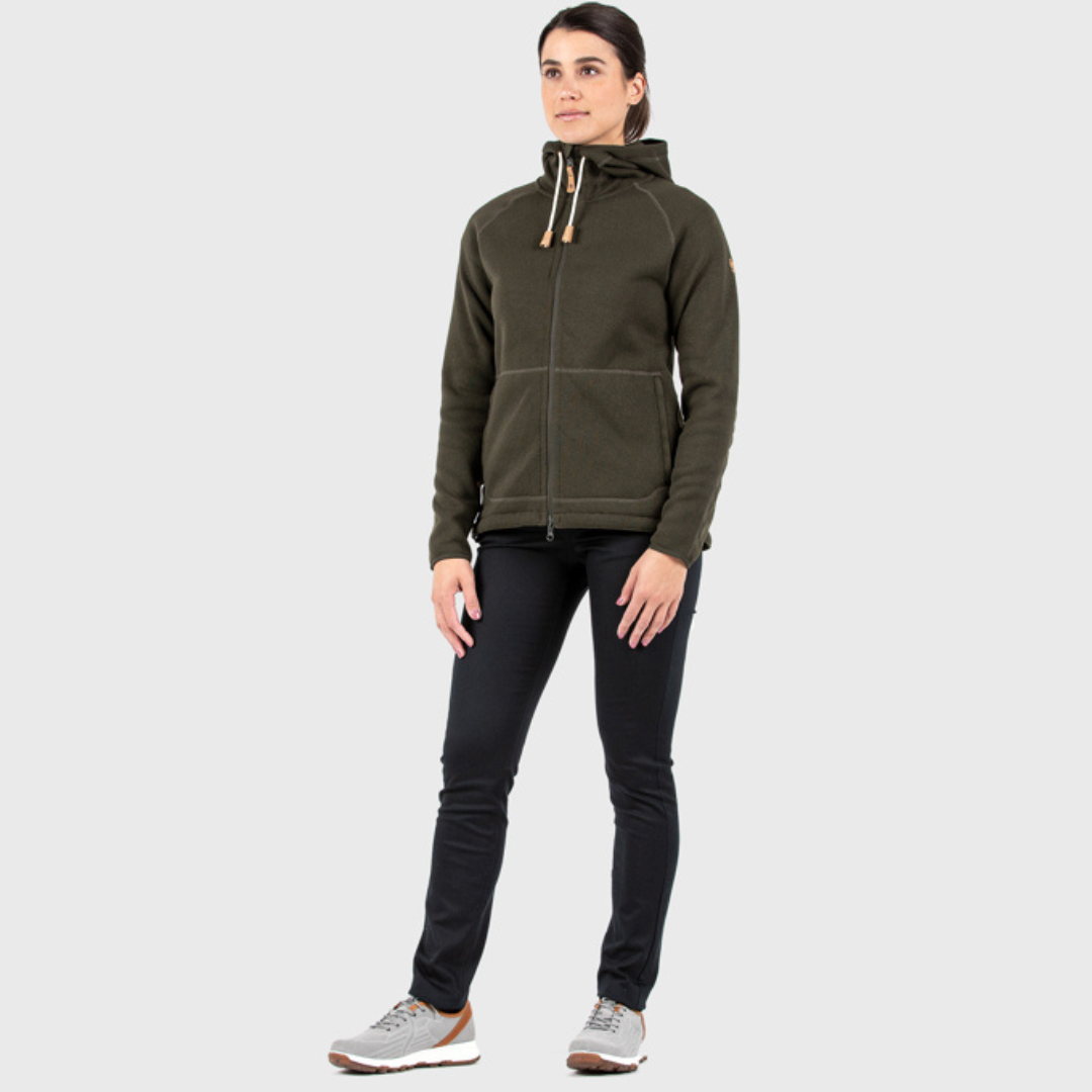 Polar Fjallraven Övik Fleece Hoodie Mujer Dark Grey-2