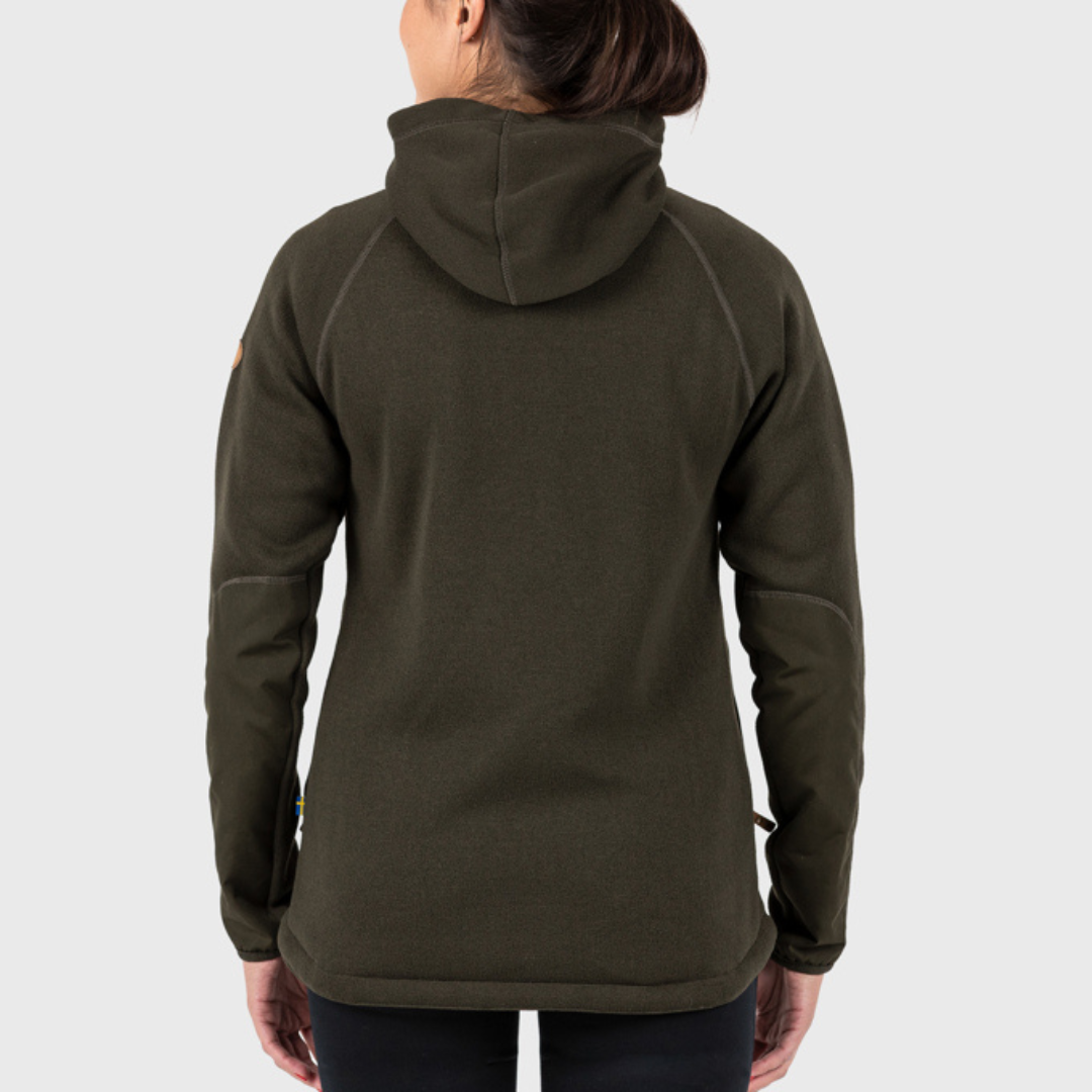 Polar Fjallraven Övik Fleece Hoodie Mujer Dark Grey-4