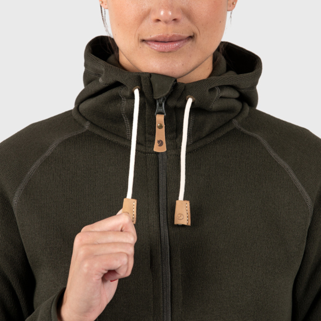 Polar Fjallraven Övik Fleece Hoodie Mujer Dark Grey-6