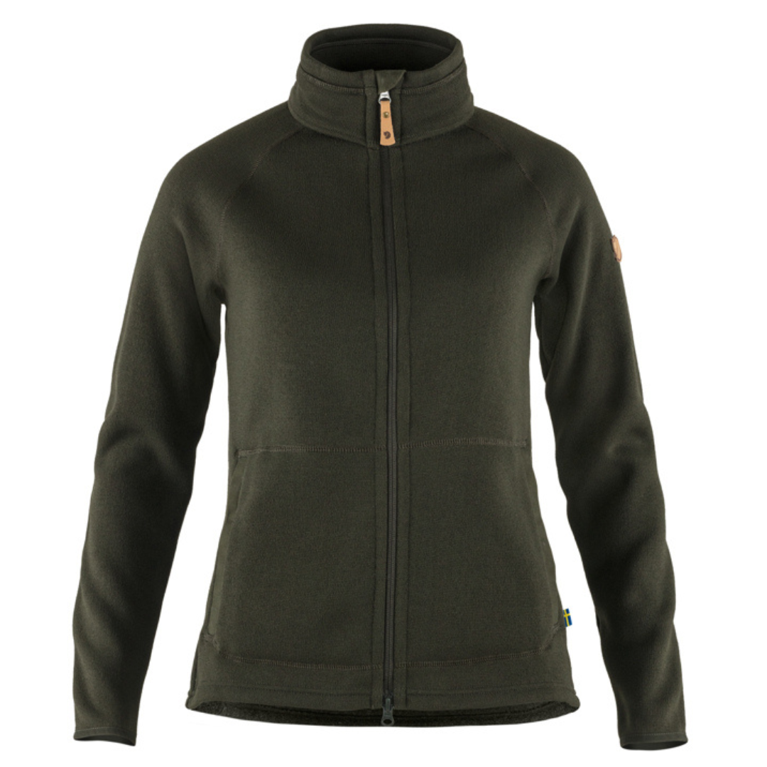 Polar Mujer Övik Fleece Zip Sweater Deep Forest-0