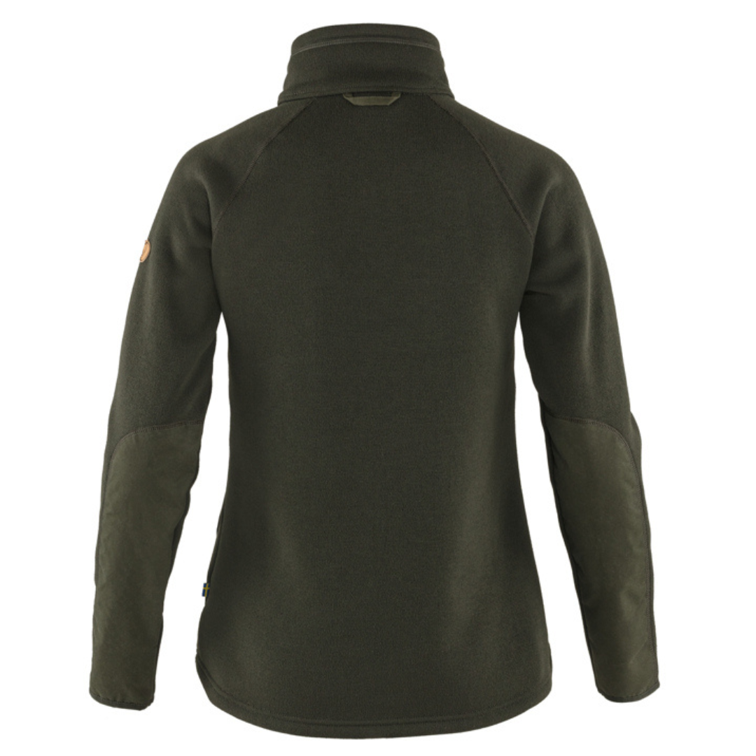 Polar Mujer Övik Fleece Zip Sweater Deep Forest-1