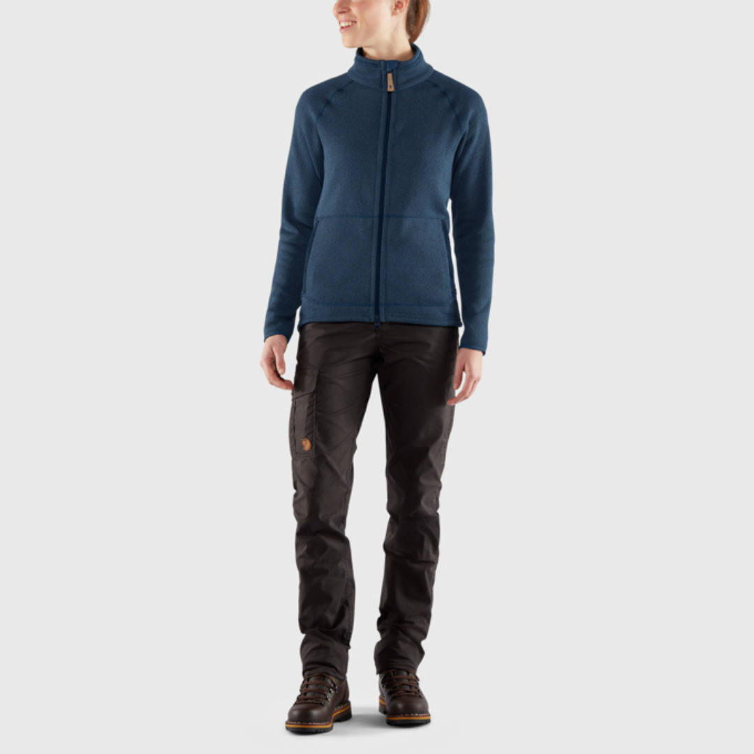 Polar Mujer Övik Fleece Zip Sweater Deep Forest-2