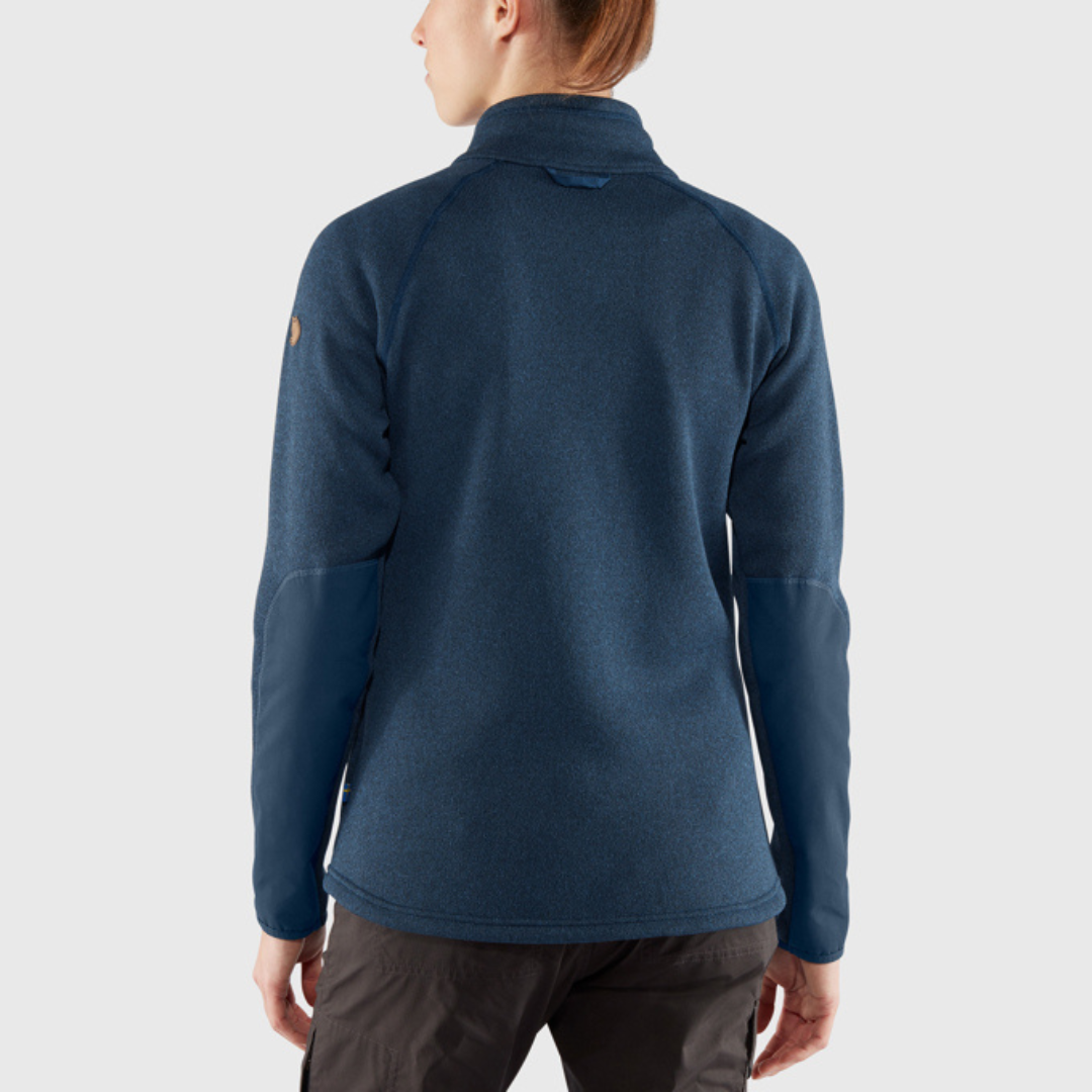 Polar Mujer Övik Fleece Zip Sweater Deep Forest-3