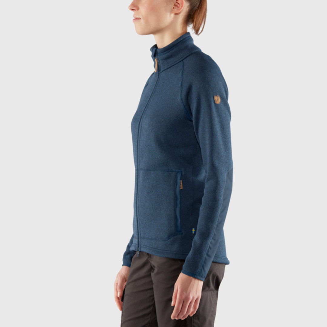 Polar Mujer Övik Fleece Zip Sweater Deep Forest-4