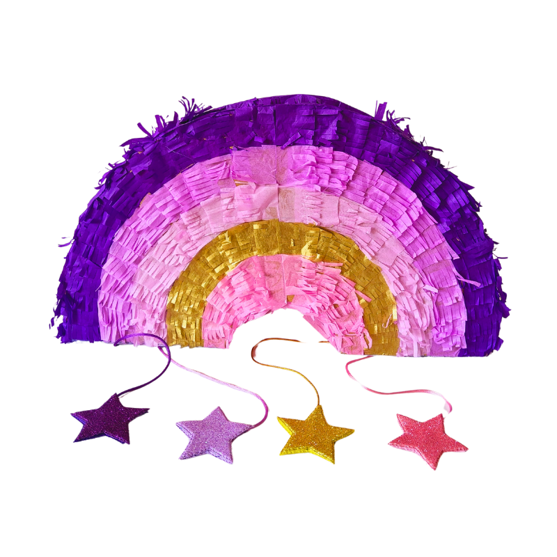 PIÑATA ARCOIRIS MORADA-0