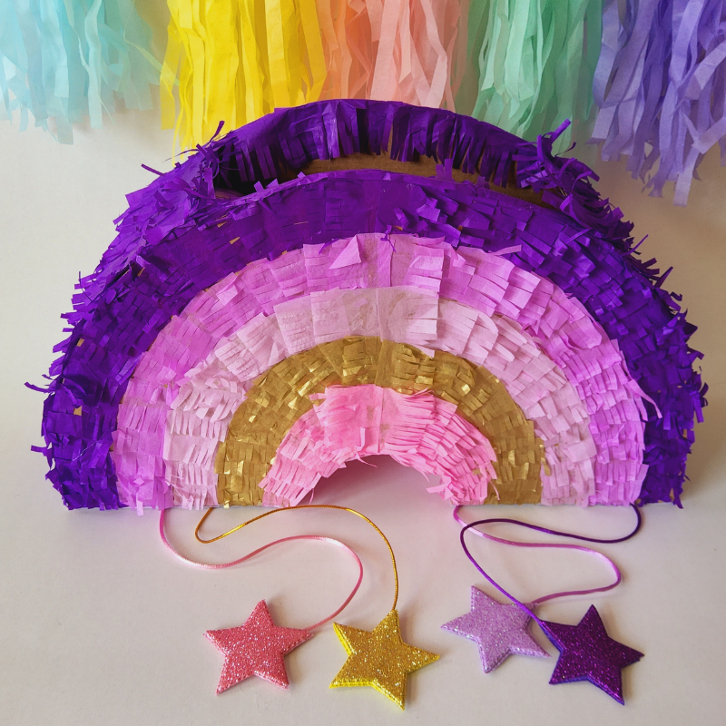PIÑATA ARCOIRIS MORADA-3