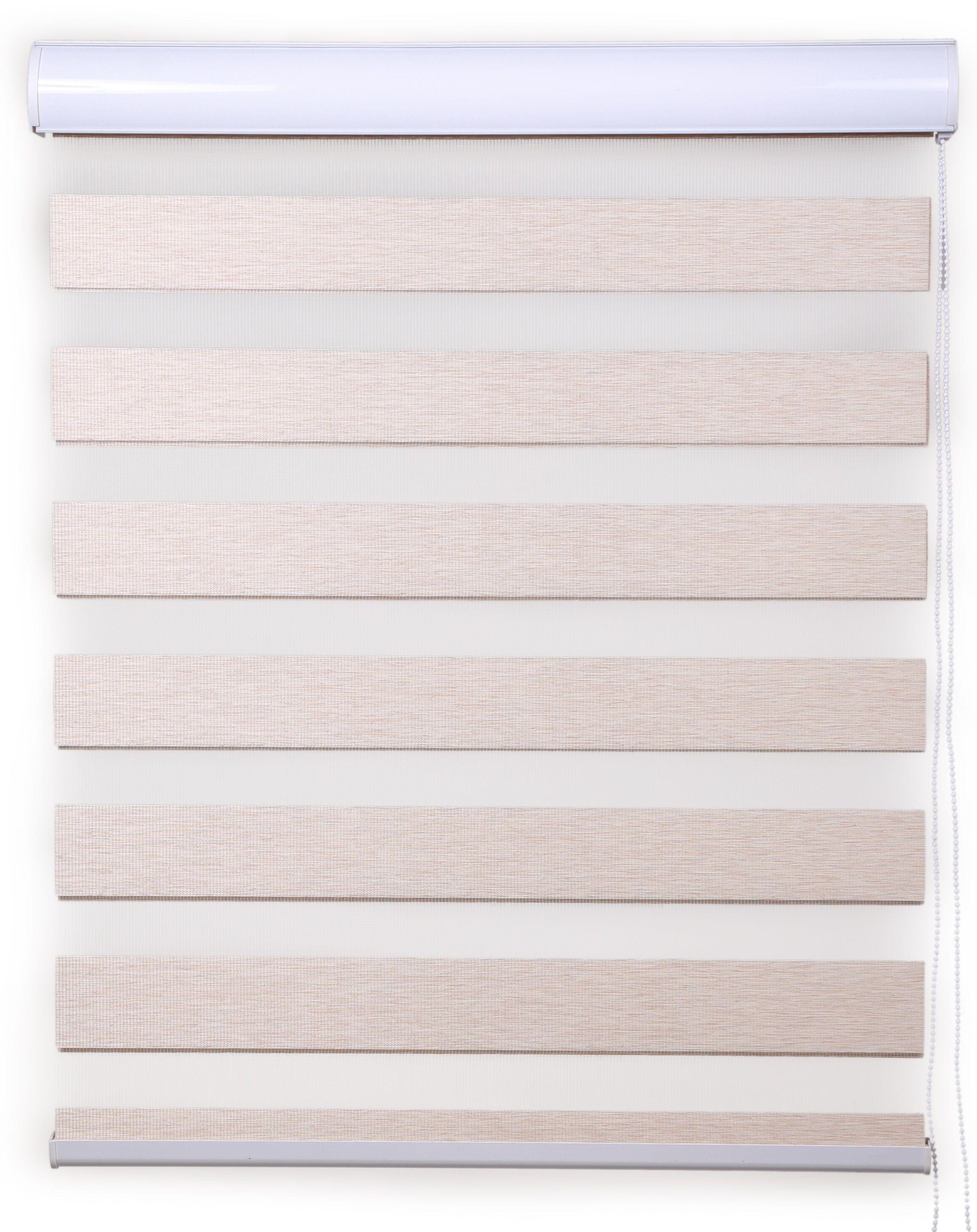 Cortina Duo Rústica Crema 200x120 cm-0