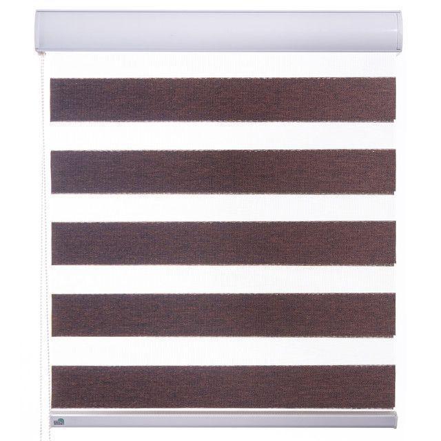 Cortina Duo Rústica Marrón 120x140 cm-0