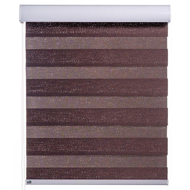 Cortina Duo Rústica Marrón 120x140 cm-1