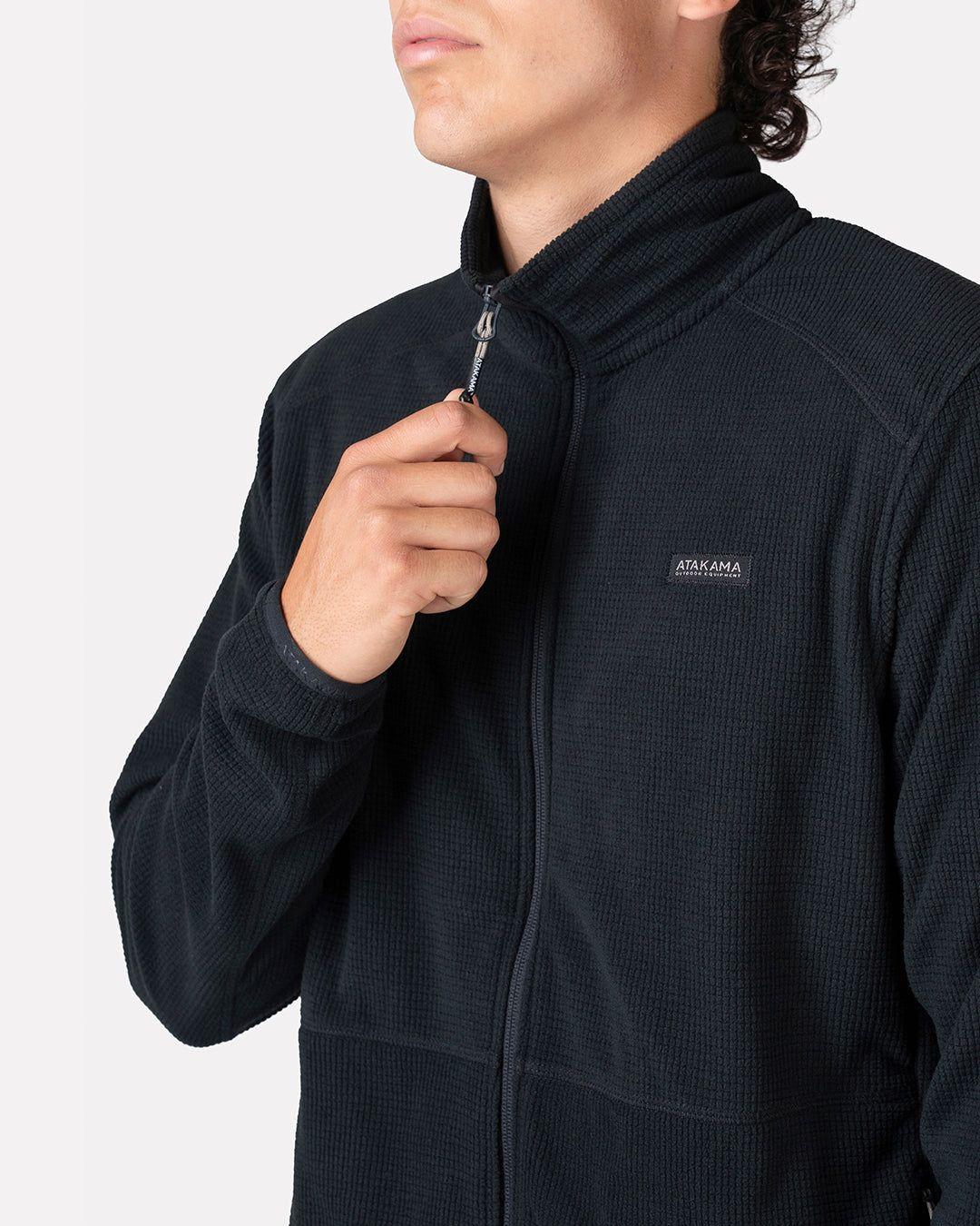 Polar Fleece Deportivo Hombre Terra Full Zip Negro Atakama Outdoor-2