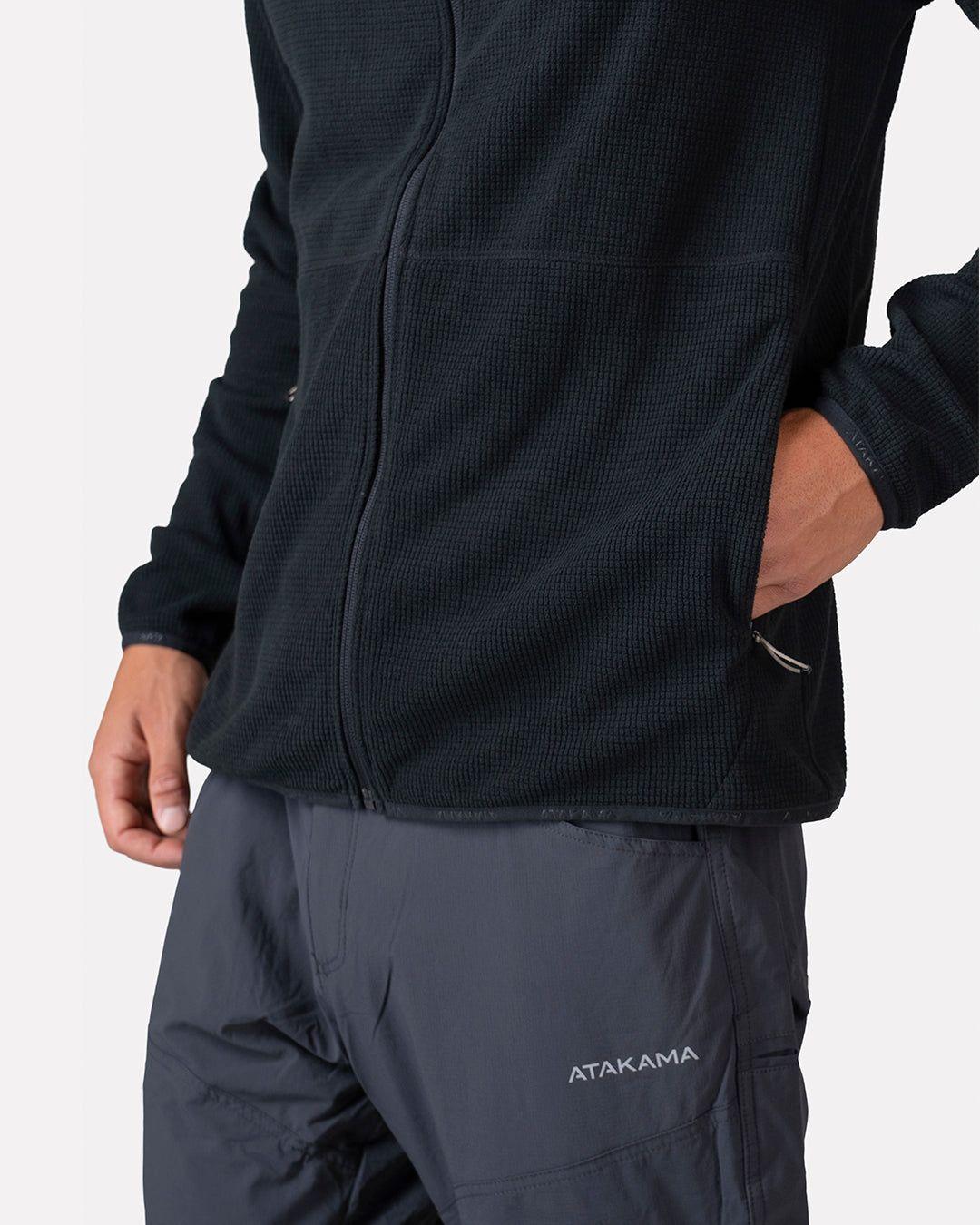 Polar Fleece Deportivo Hombre Terra Full Zip Negro Atakama Outdoor-3