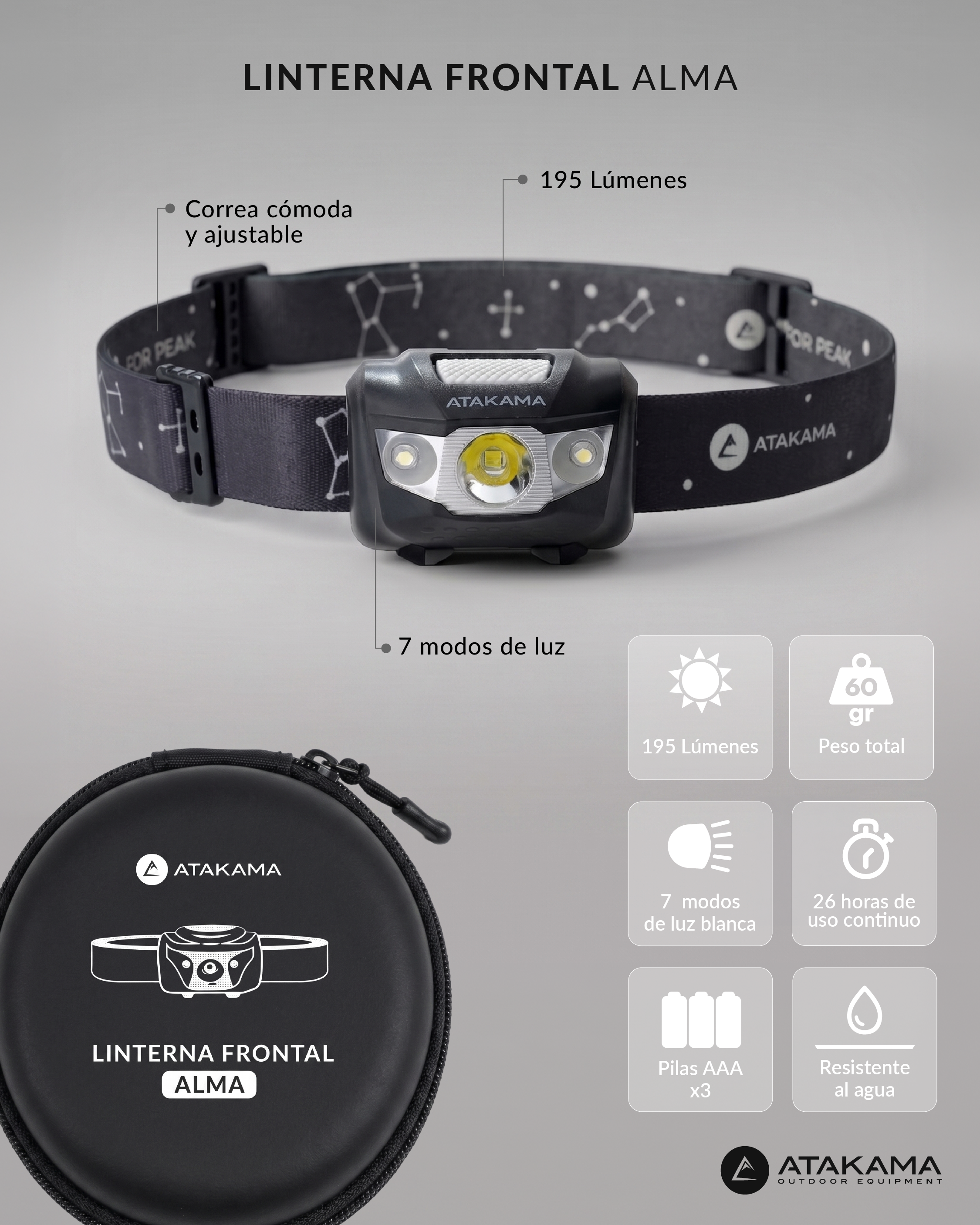 Linterna Frontal Alma 195 lm Atakama Outdoor-6