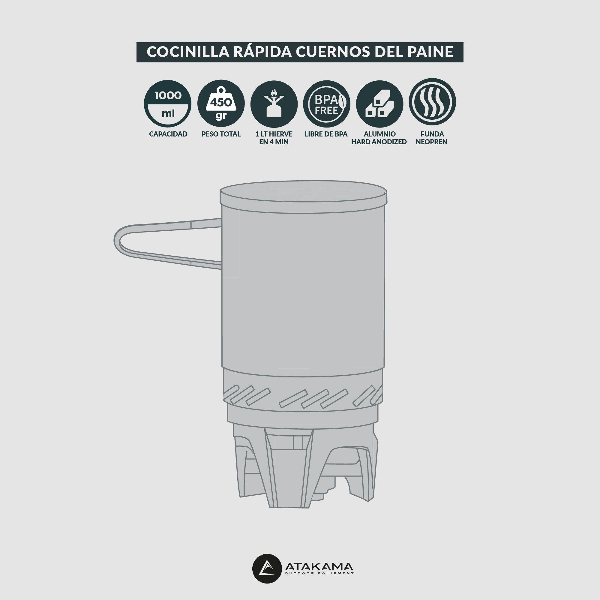 Cocinilla Rápida Cuernos del Paine Negra Atakama Outdoor-6