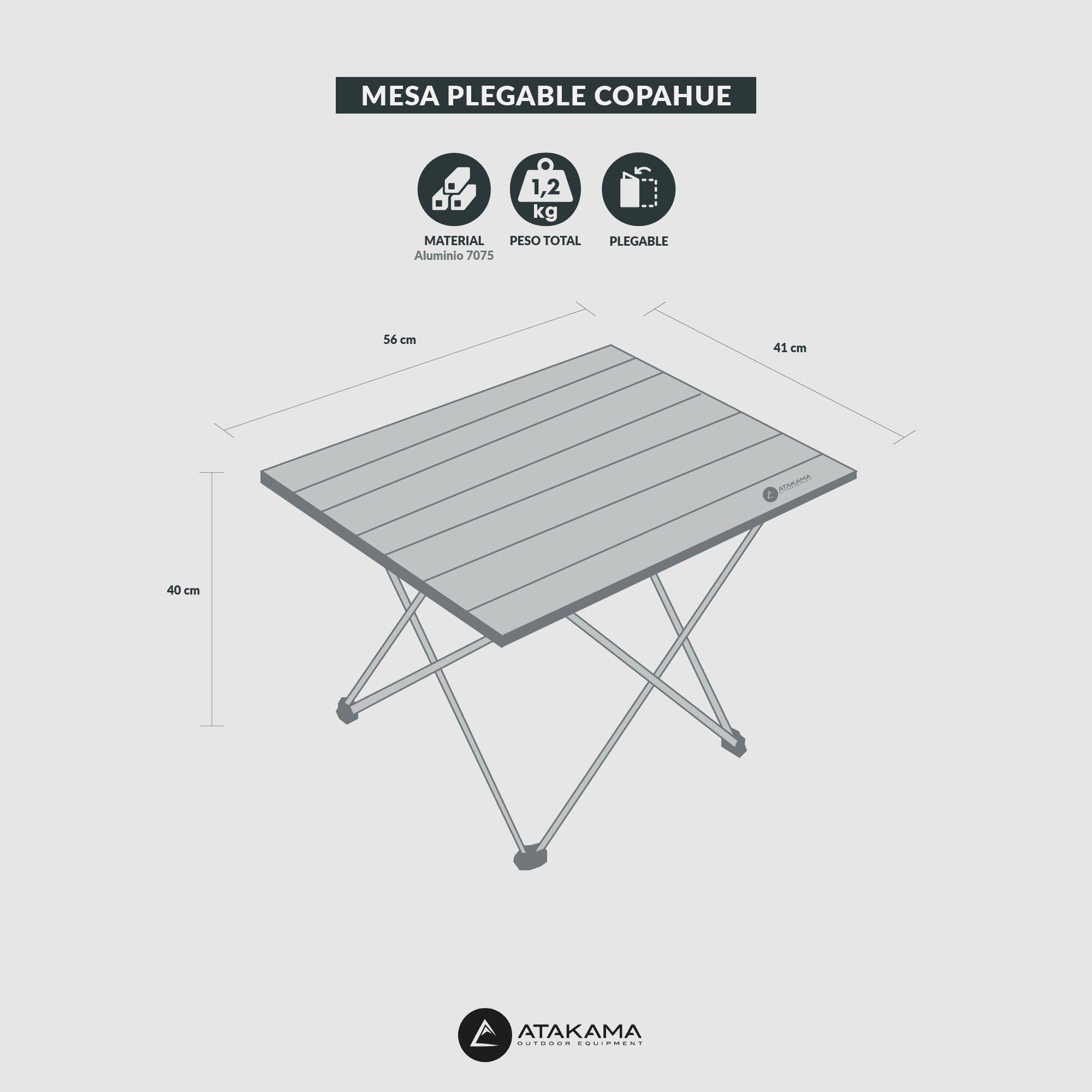Mesa Plegable Copshue 56x41 Cm Negra Atakama Outdoor-3