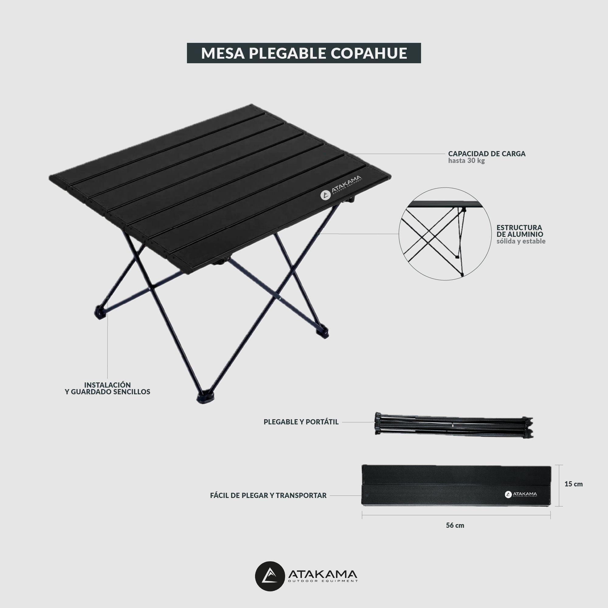 Mesa Plegable Copshue 56x41 Cm Negra Atakama Outdoor-4