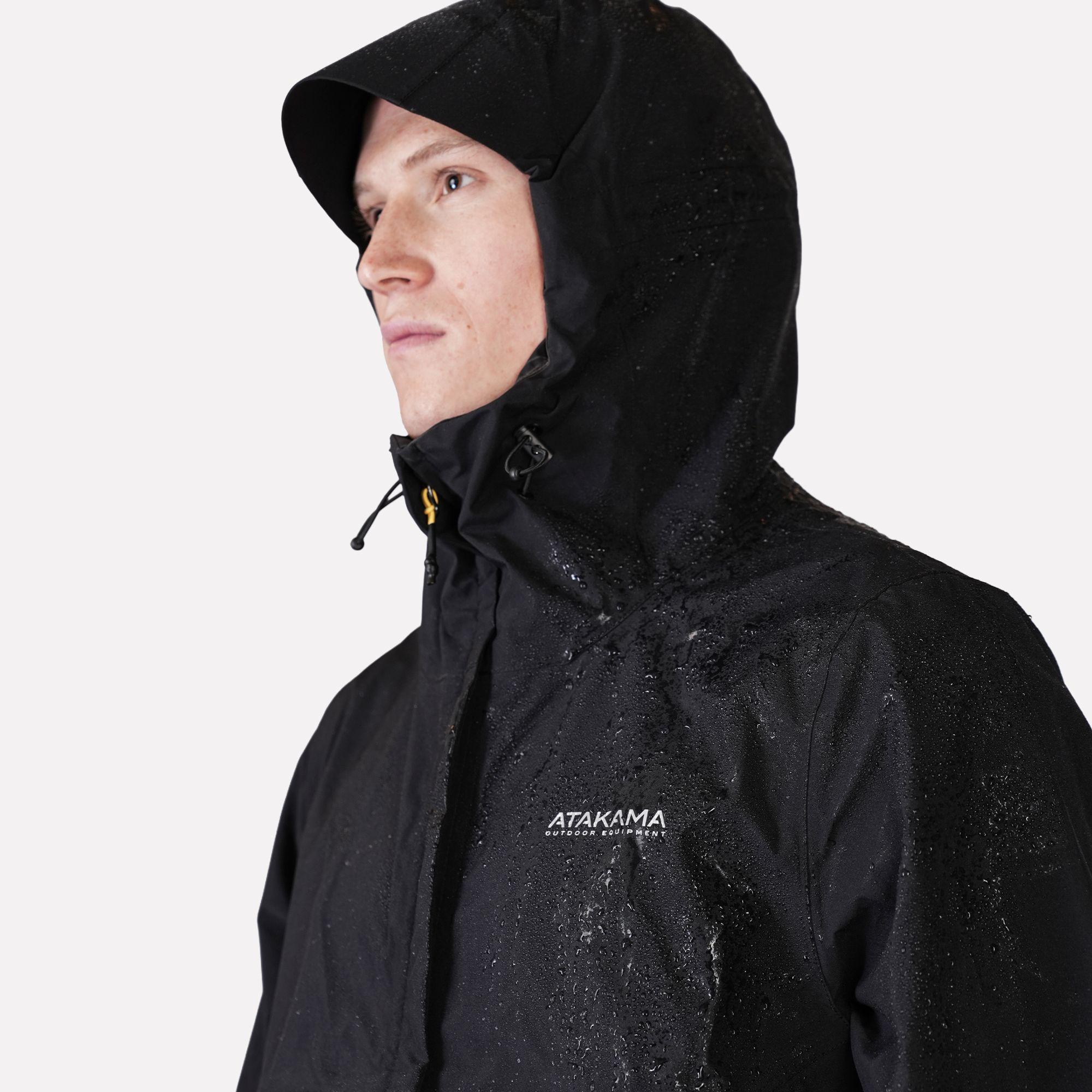 Chaqueta Impermeable Hombre Frontera Thinline Negra Atakama Outdoor-4