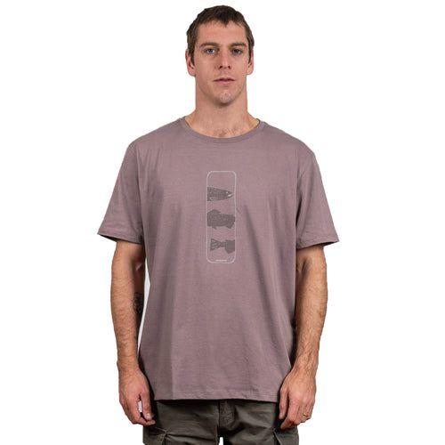 Polera manga corta burdeo Trucha Fario Atakama Outdoor-0