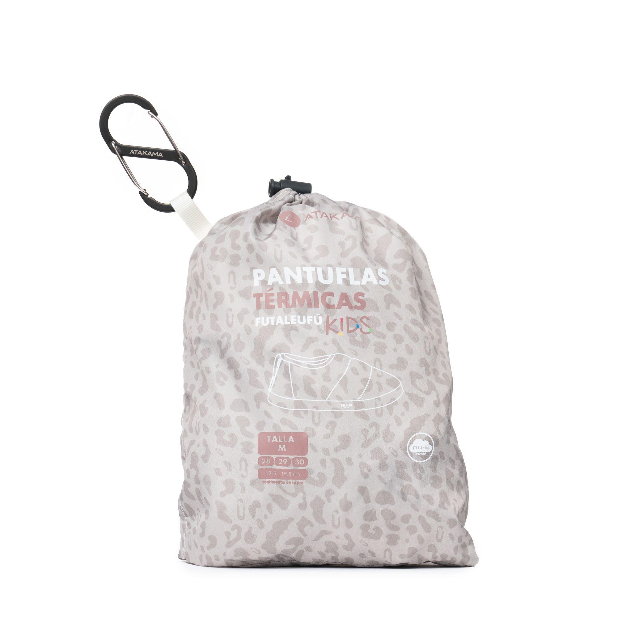 Pantufla Térmica Niño Beige Animal Print Atakama Outdoor-6