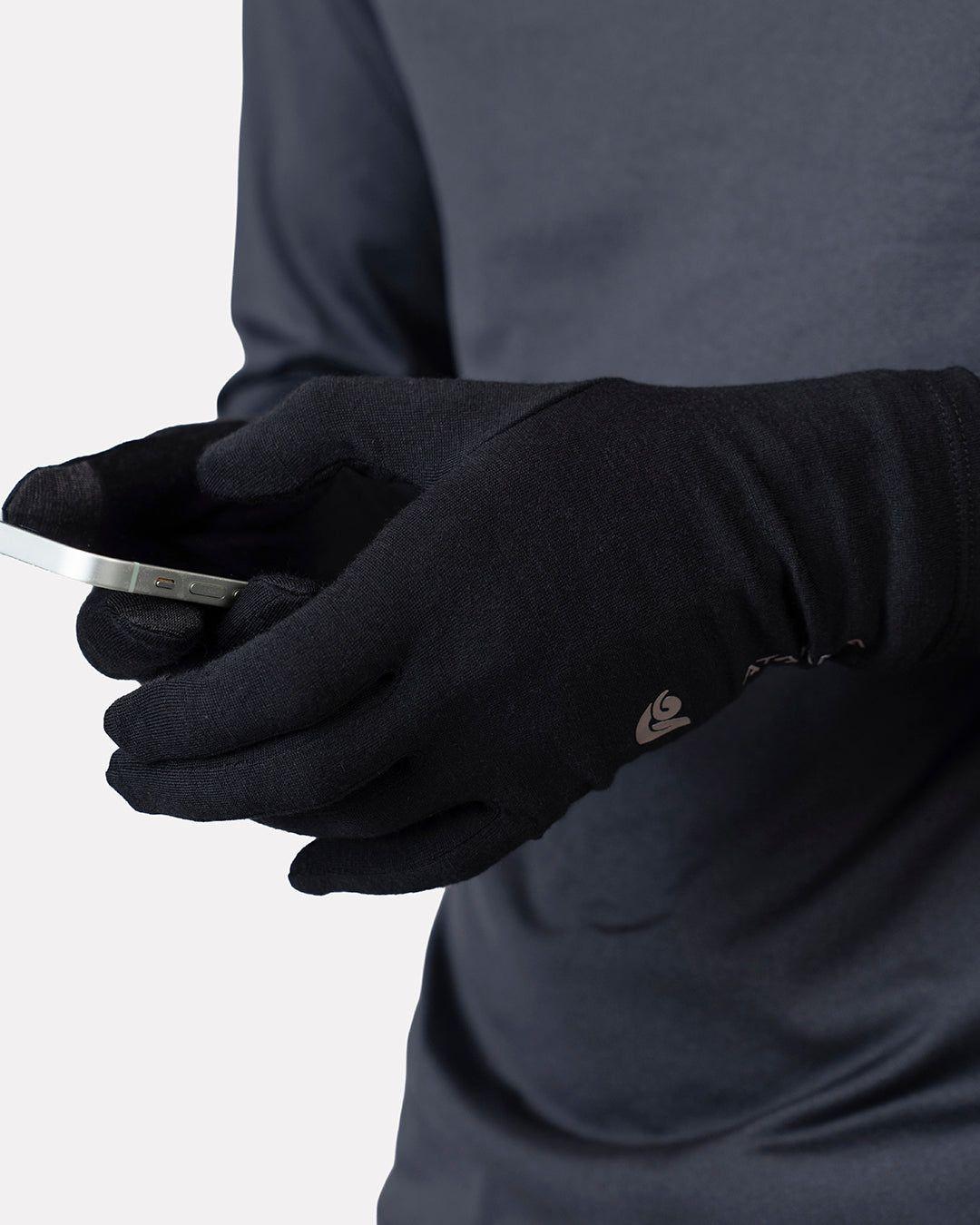 Guante Primera Capa Serrano Lana Merino Negro Atakama Outdoor-2