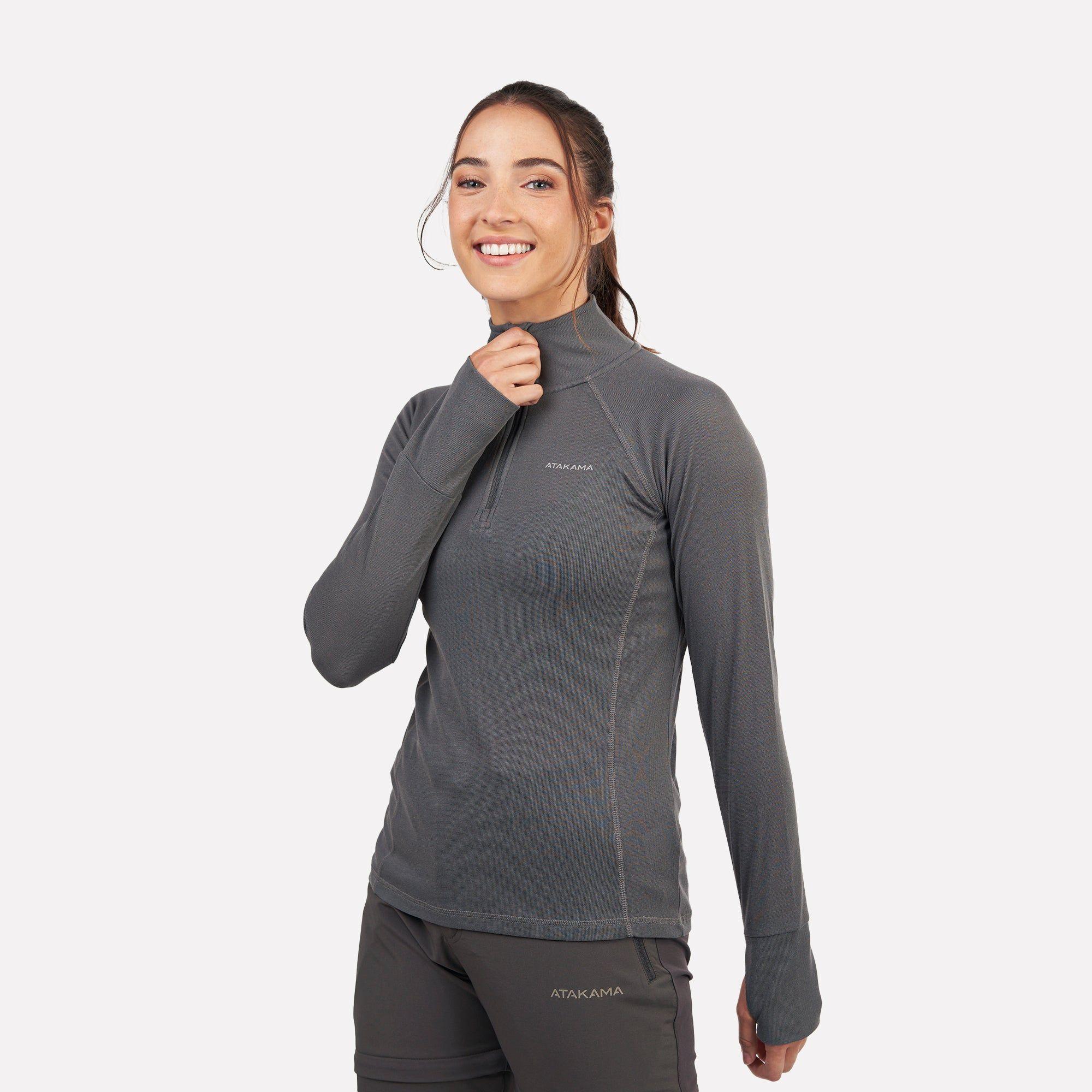 Primera capa Térmica Mujer 1/4 Zip-Cuello VentoFit -2