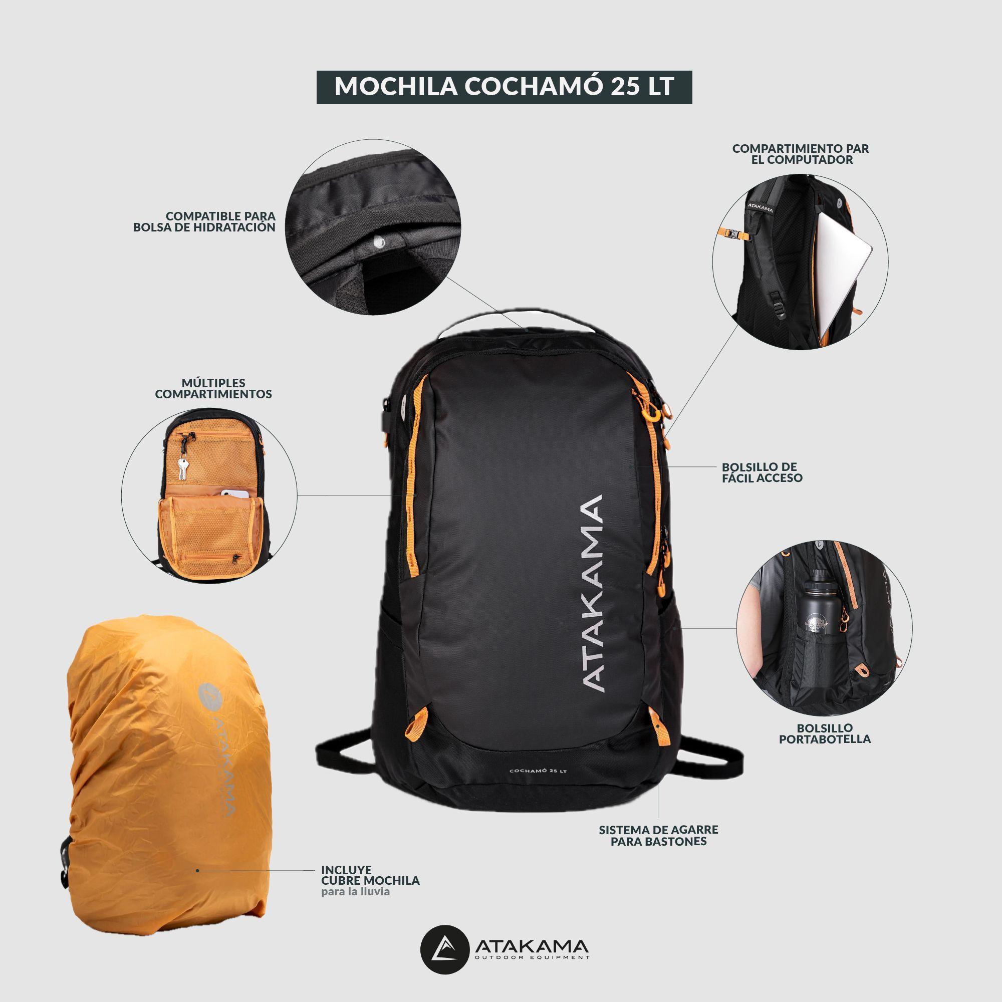 Mochila 25 Lt Outdoor/Urbana Cochamo Negra Atakama Outdoor-7