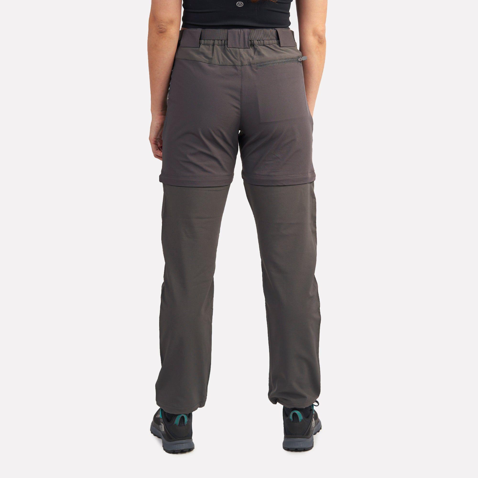 Pantalón de Trekking Mujer Desmontable Mujer Andino Gris Roca-3