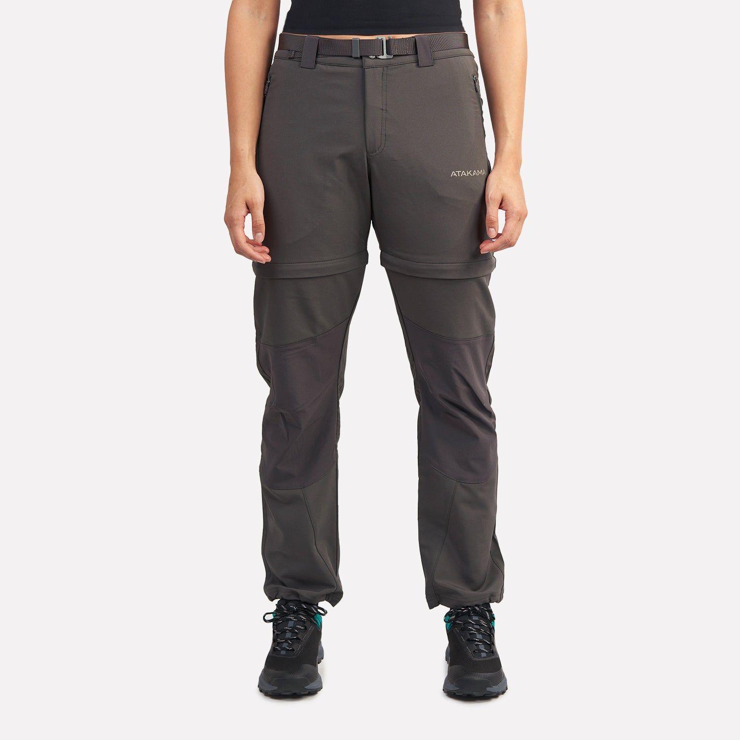 Pantalón de Trekking Mujer Desmontable Mujer Andino Gris Roca-0
