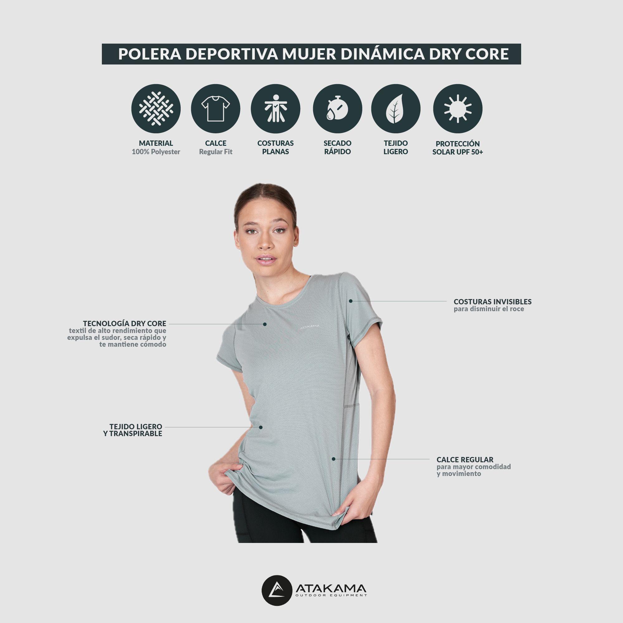 Polera Deportiva Mujer Dinámica Dry Core Atakama Outdoor-5