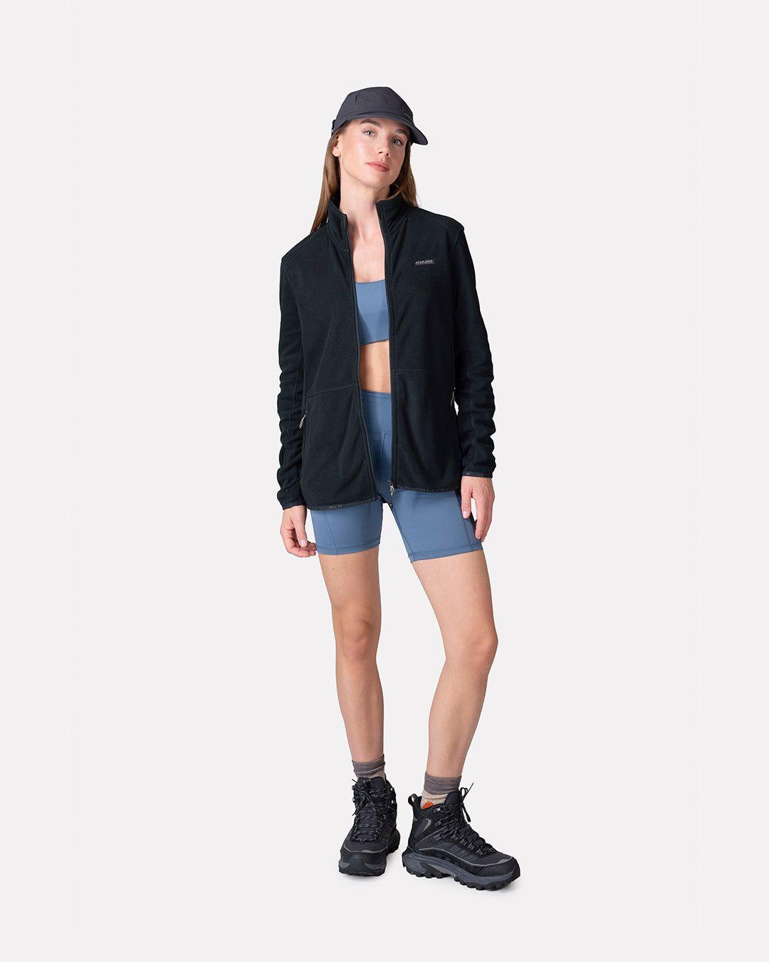 Polar Fleece Deportivo Mujer Terra Full Zip Negro Atakama Outdoor-5