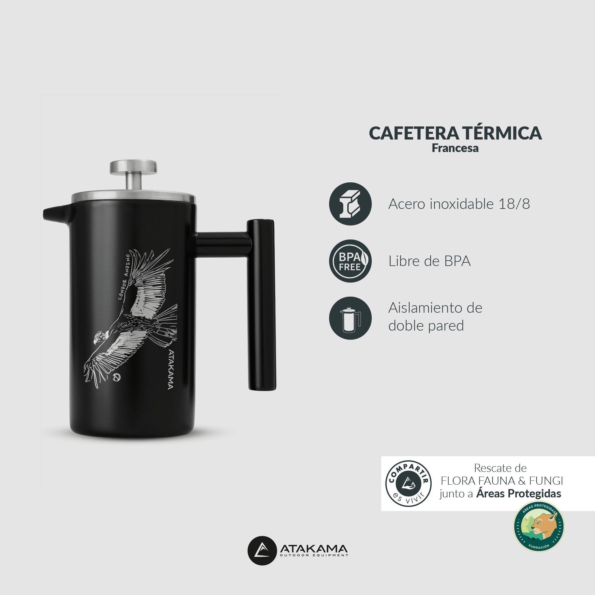 Set Cafetera 350ml + 2 Vasos Condor Andino Negro Atakama-3