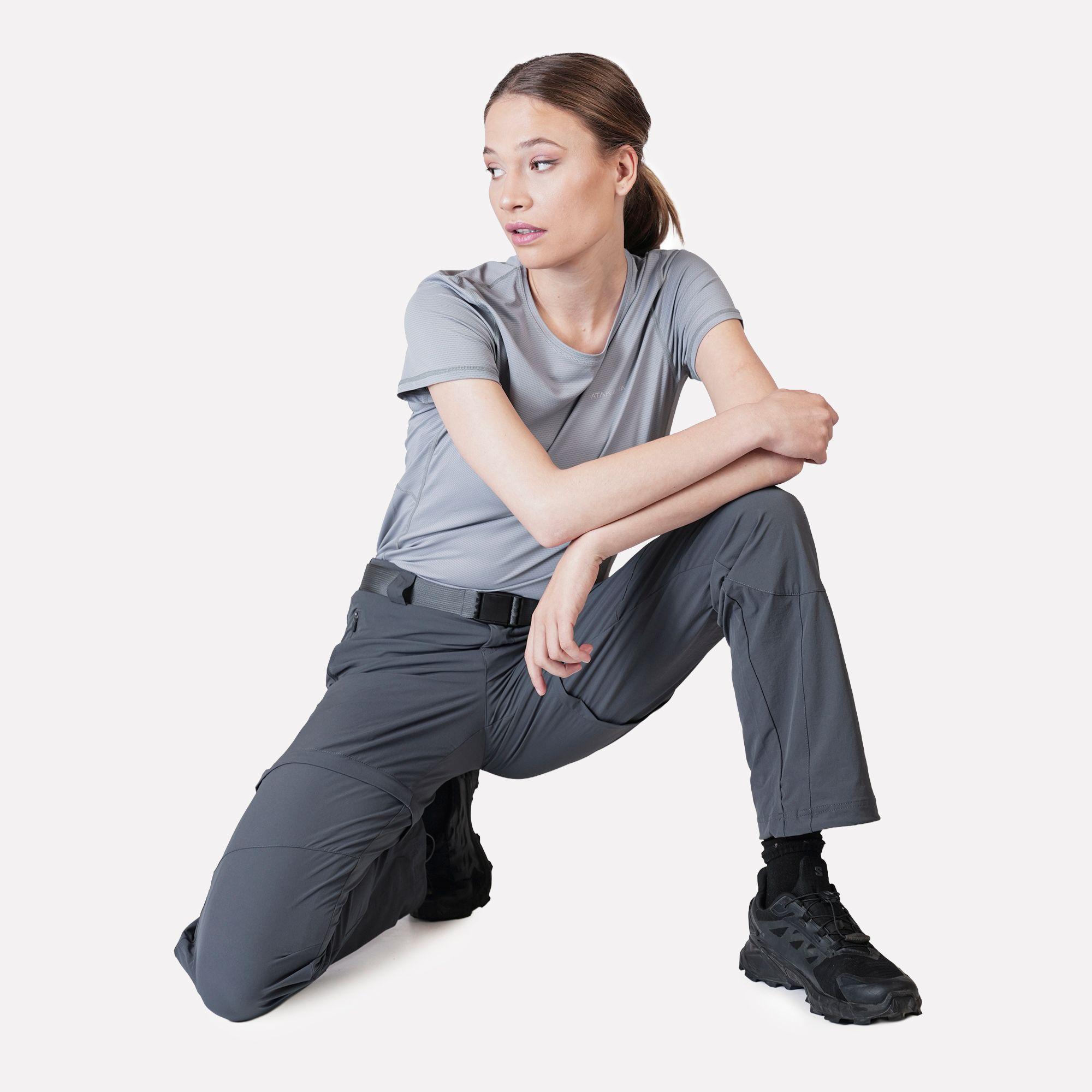 Pantalón Trekking Desmontable Mujer Travesia Gris Atakama Outdoor-3
