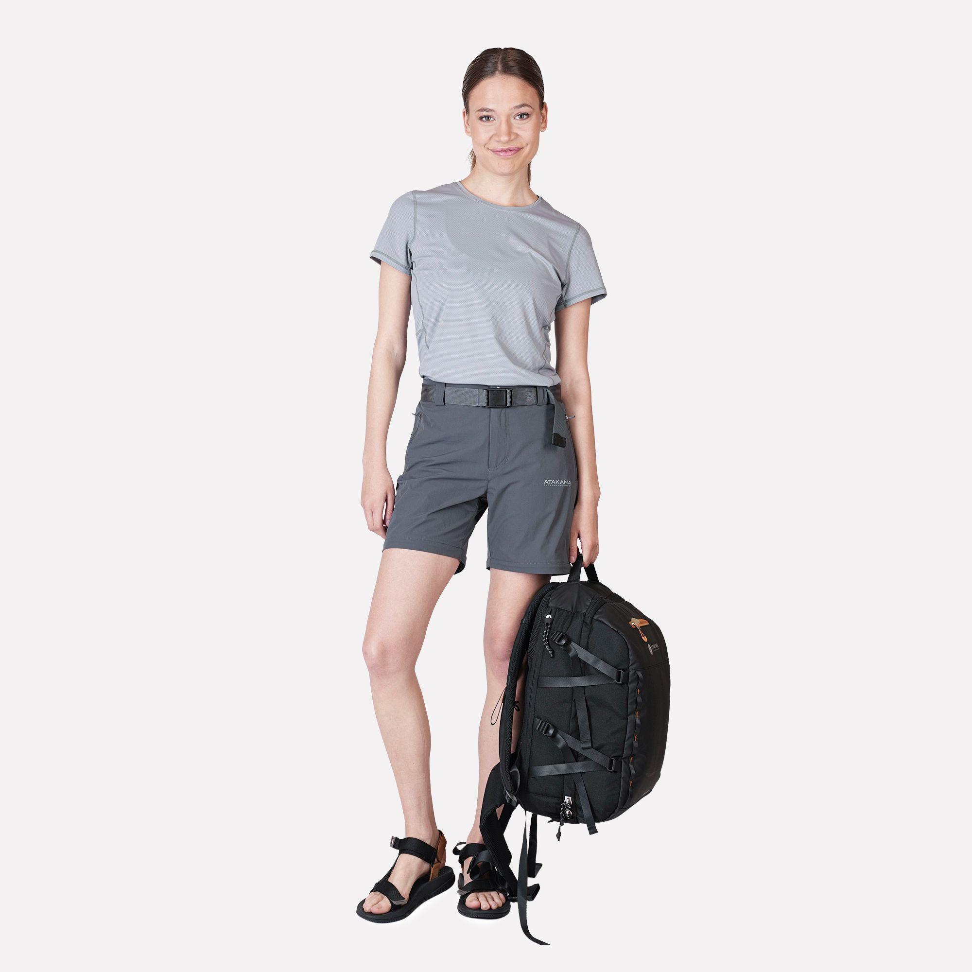 Pantalón Trekking Desmontable Mujer Travesia Gris Atakama Outdoor-5