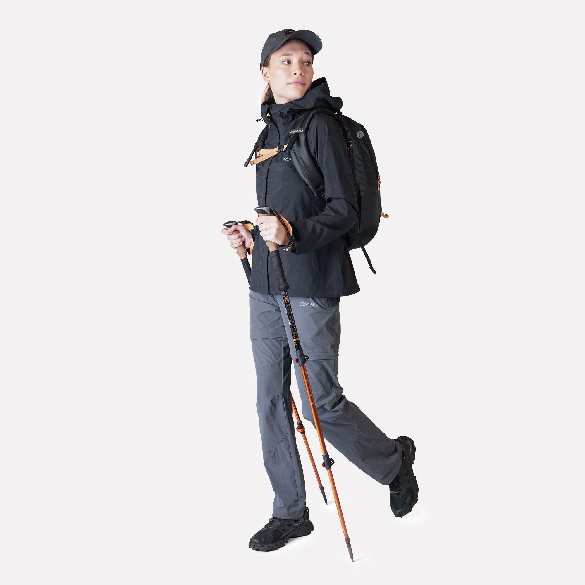 Pantalón Trekking Desmontable Mujer Travesia Gris Atakama Outdoor-6