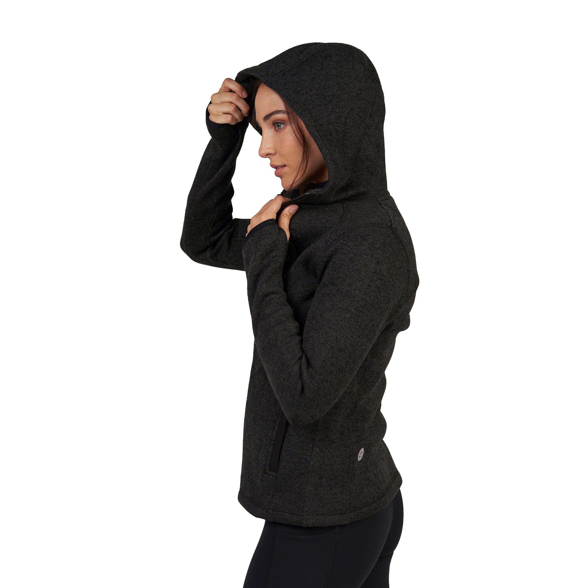 Polar Tejido Mujer Hoddie Full-Zip Tundra Jaspeado-3