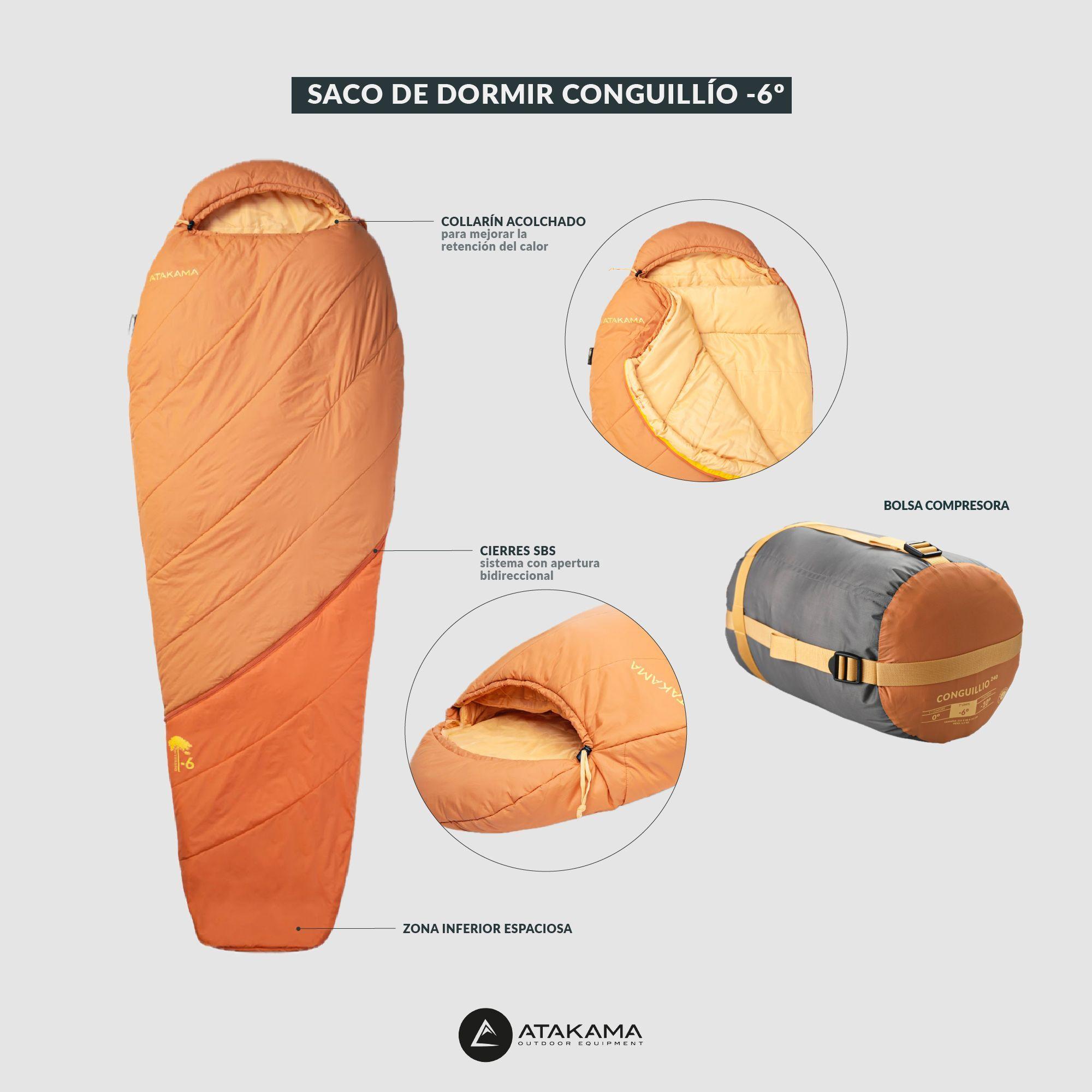 Saco De Dormir Extremo -10° A 0° Conguillio Naranjo Atakama Outdoor-6
