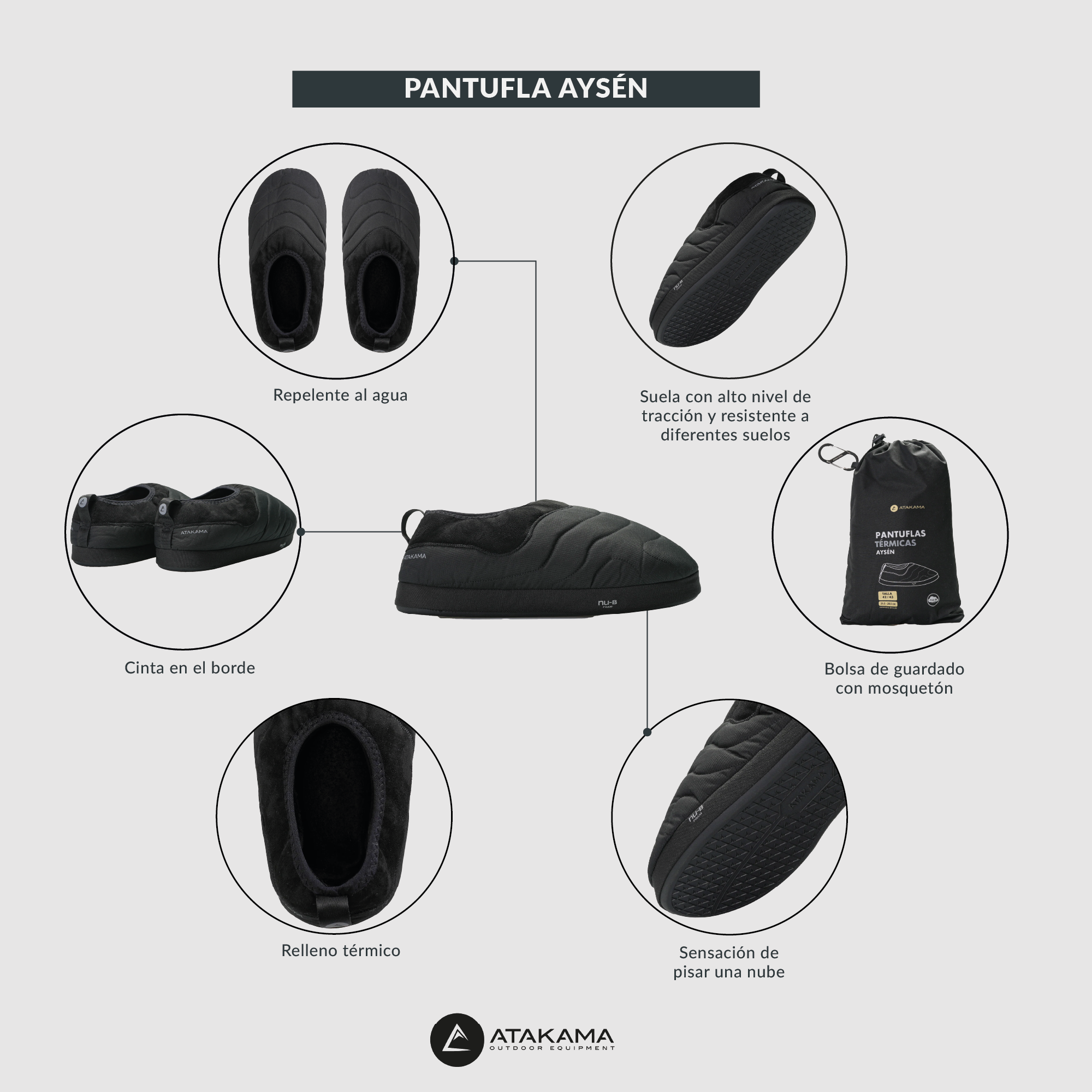 Pantufla Térmica Adulto Premium Aysén Atakama Outdoor-7