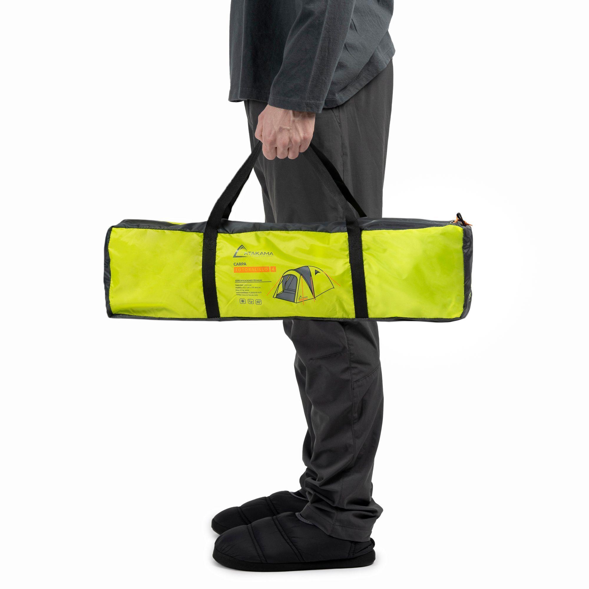 Carpa Impermeable 4 Personas Totoralillo Verde Atakama Outdoor-5